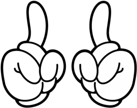 Mickey Mouse Hands Png - Mickey Mouse Hands Pointing Up - Transparent PNG Free Download | PNGio