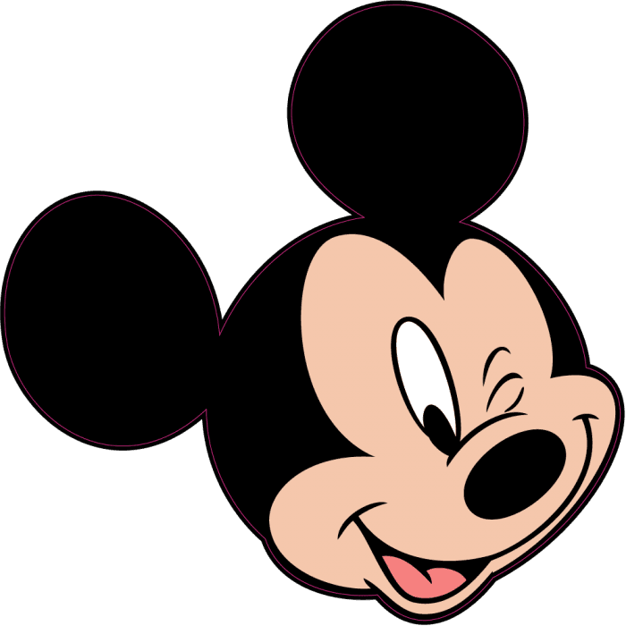 Minnie Wink Drawing Clip - Mickey And Minnie Mouse Face - Transparent PNG Free Download | PNGio