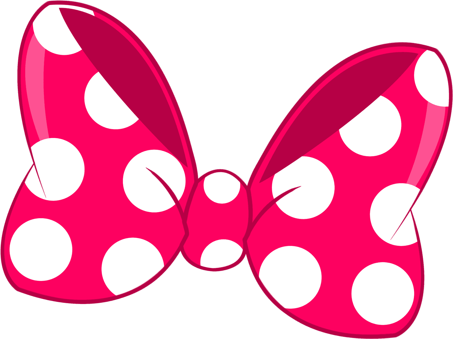 Minnie Mouse Bow Clipart - Hot Pink Minnie Mouse Bow - Transparent PNG Free Download | PNGio