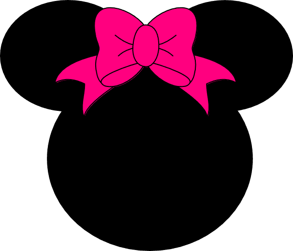 Minnie Mouse Bow No Dots Clip Art At Clipart Library - Minnie Mouse Black And Pink - Transparent PNG Free Download | PNGio