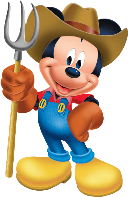 Mickey Mouse Clipart Tractor - Mickey Mouse Farmer Png - Transparent PNG Free Download | PNGio