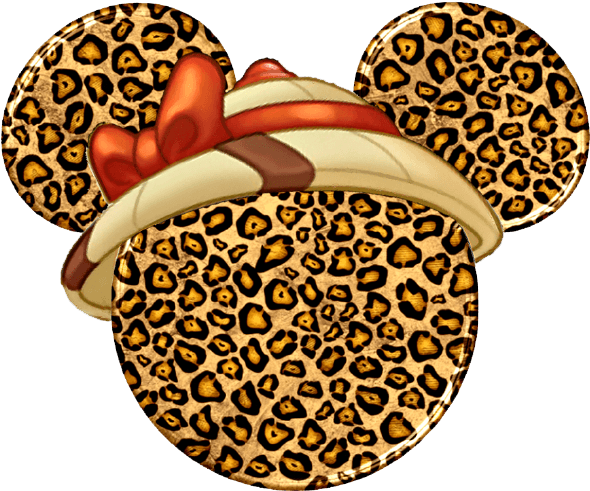 Cheetah Safari Print Minnie Mouse Counted By Tradewindsembroidery - Minnie Mouse Cheetah Print - Transparent PNG Free Download | PNGio