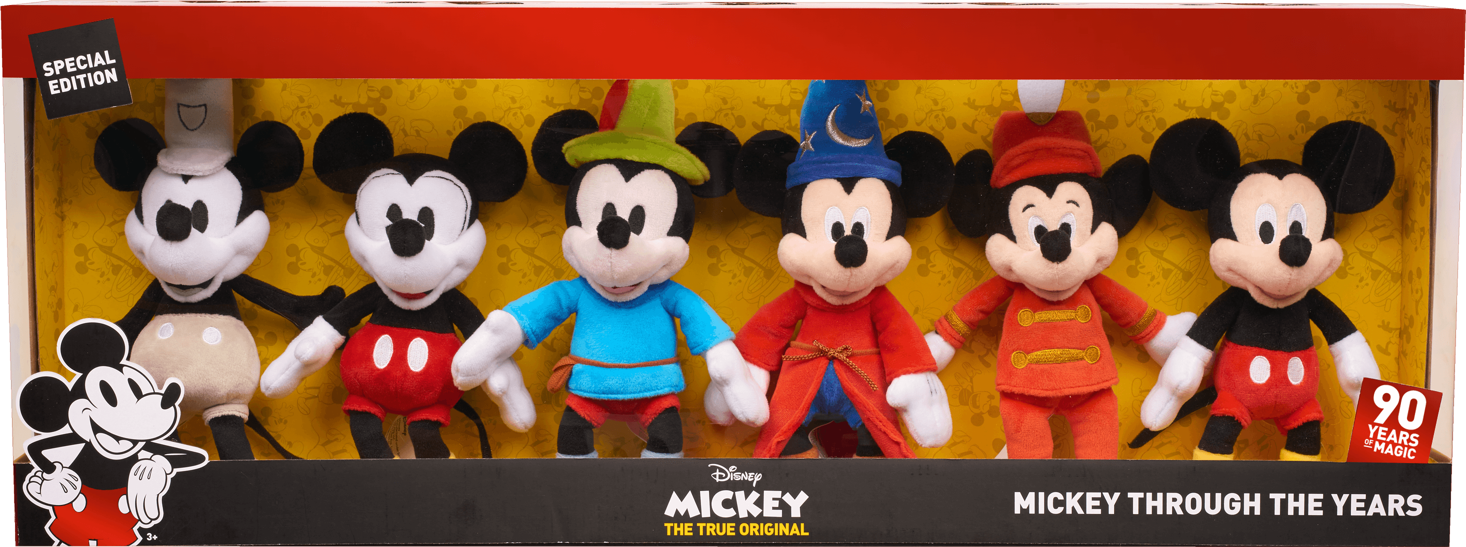 Mickey Mouse 90th Anniversary Through The Years Bean - Mickey Mouse 90th Anniversary Plush - Transparent PNG Free Download | PNGio
