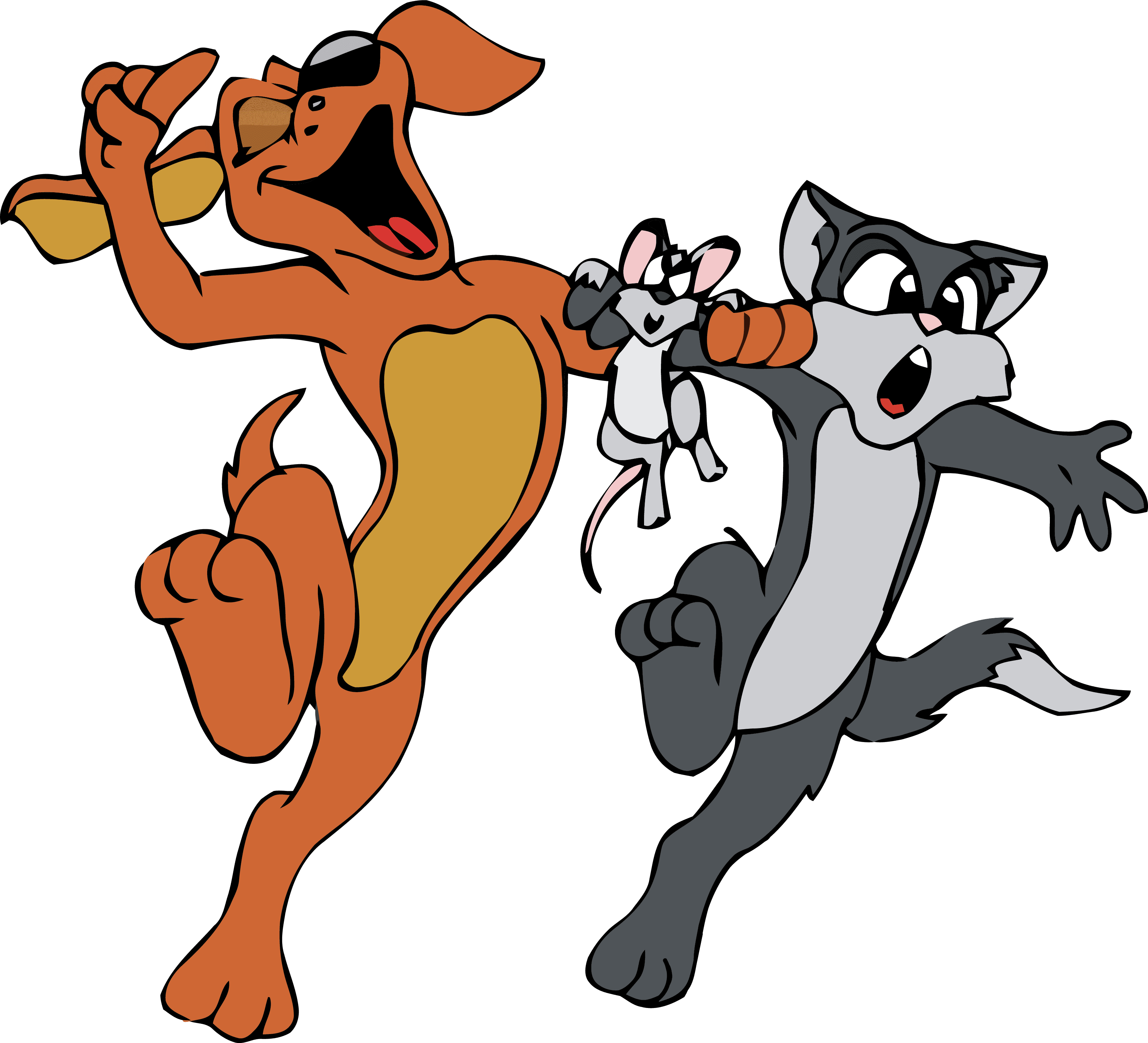 Cartoon Cat Dog Mouse Clipart Png - Cat Dog And Mouse - Transparent PNG Free Download | PNGio