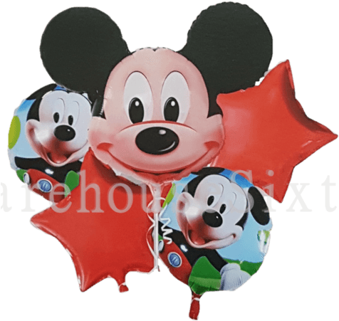 5 X Mickey Mouse Foil Balloon Set - Mickey Mouse Clubhouse - Transparent PNG Free Download | PNGio