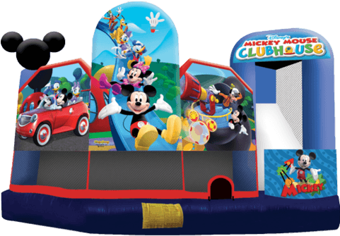 Mickey Mouse Clubhouse 5n1 Combo Bounce House - Mickey Mouse Bounce House Rental - Transparent PNG Free Download | PNGio
