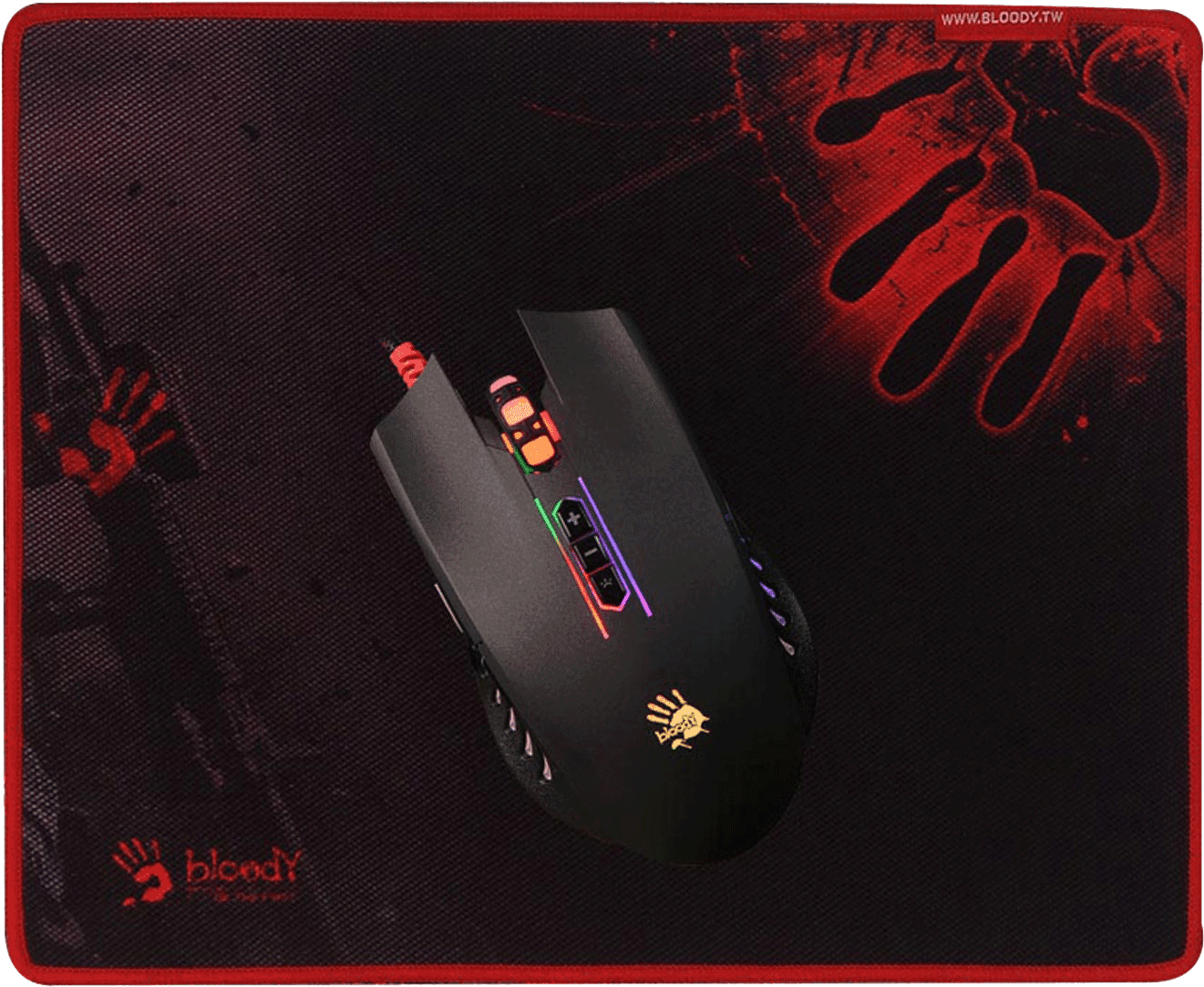 Bloody Q8181s Neon X'glide Gaming Mouse Bundle - A4tech Bloody Q81 Neon Xglide Mouse - Transparent PNG Free Download | PNGio