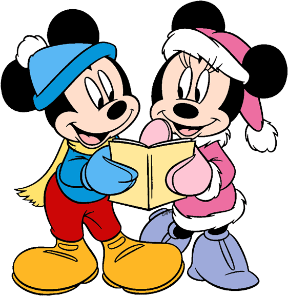 Clip Art Of Mickey And Minnie Mouse Singing Christmas - Mickey And Minnie Mouse Coloring - Transparent PNG Free Download | PNGio