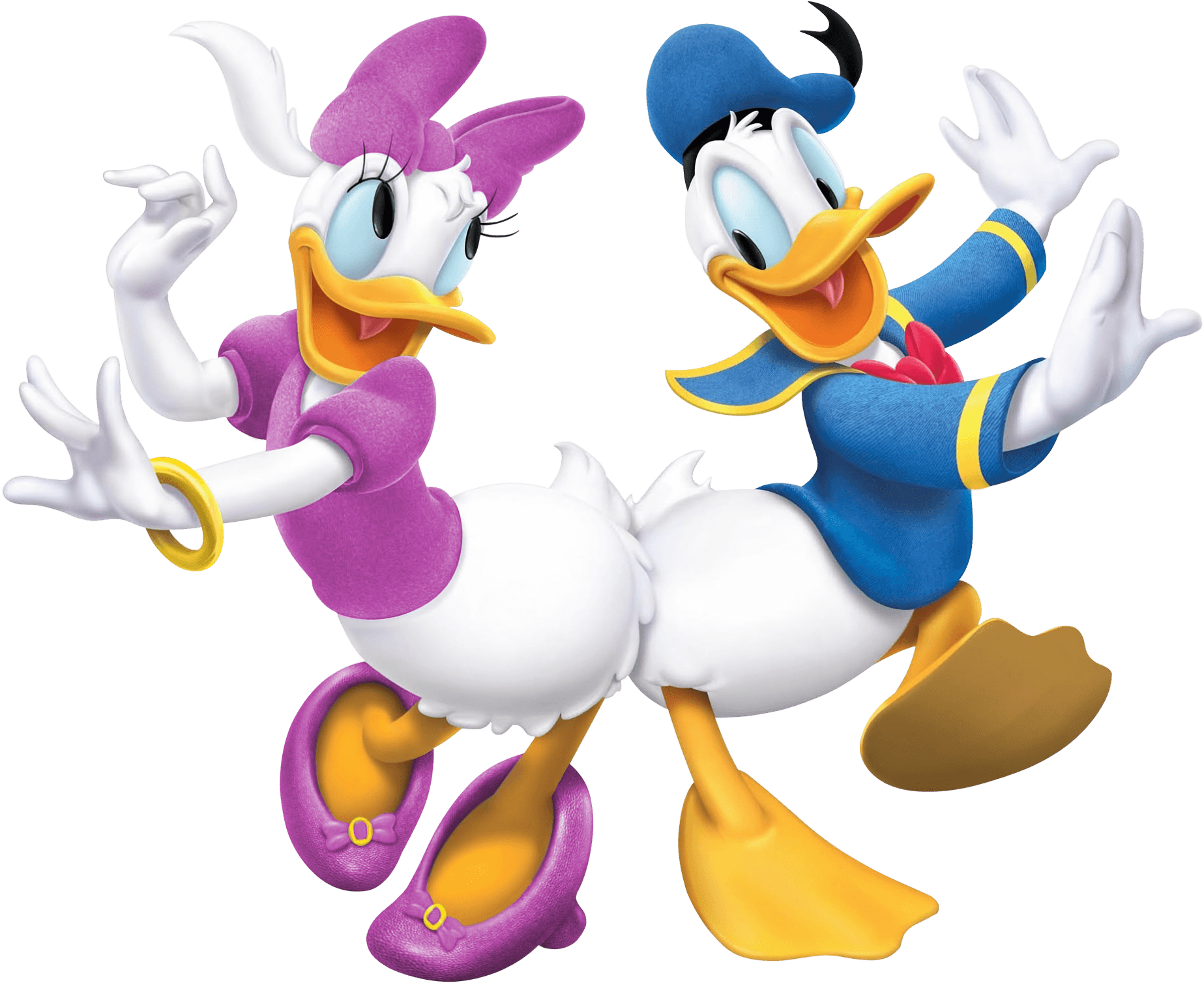 Graphic Black And White Download Donald Duck And Png - Mickey Mouse Clubhouse Donald And Daisy - Transparent PNG Free Download | PNGio