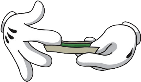 Cartoon Blunt Png - Mickey Mouse Hands Rolling Joint - Transparent PNG Free Download | PNGio