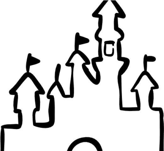 Disney Castle Outline - Black And White Mickey Mouse Outline - Transparent PNG Free Download | PNGio