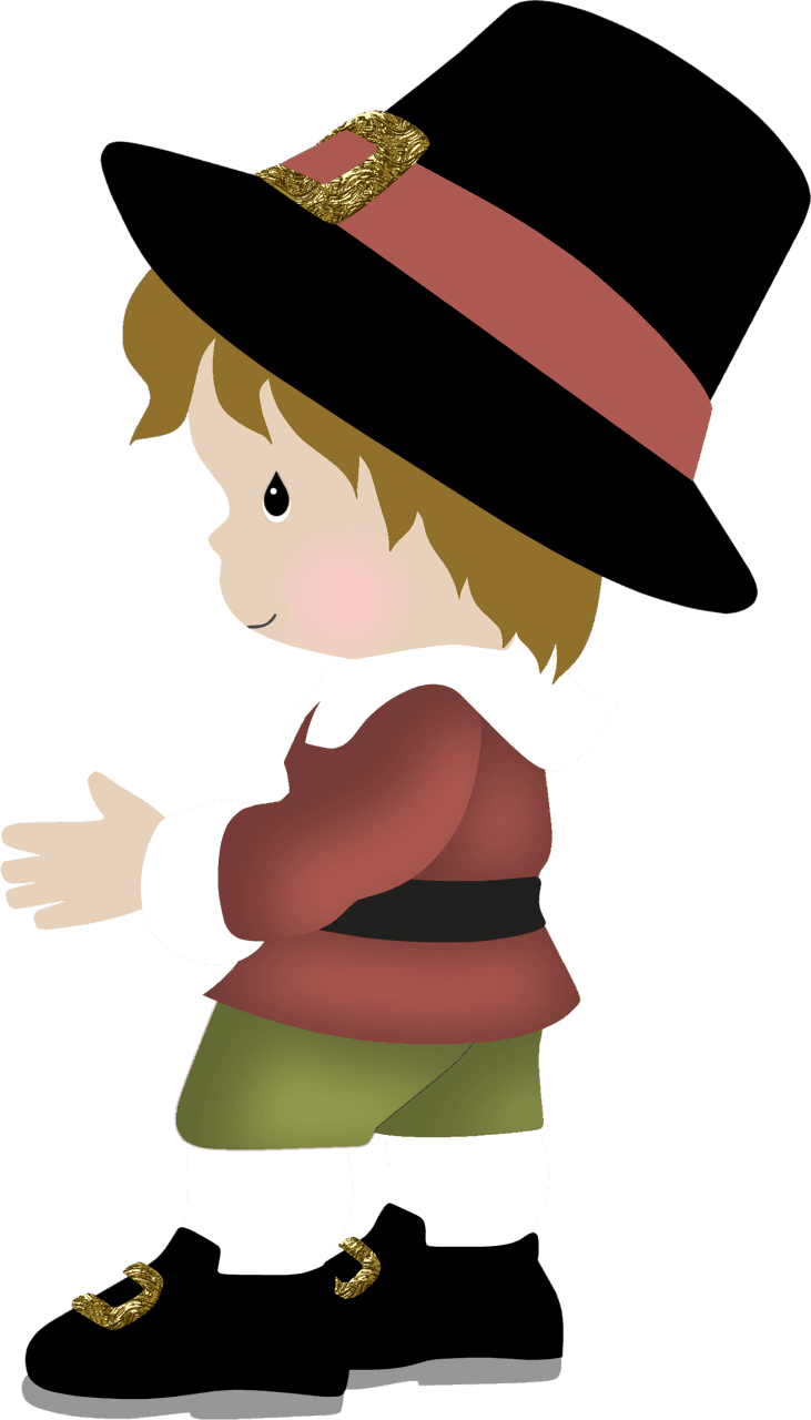 Elements - 3drose Pilgrim Boy With Pumpkin , Mouse Pad, 8 By 8 - Transparent PNG Free Download | PNGio
