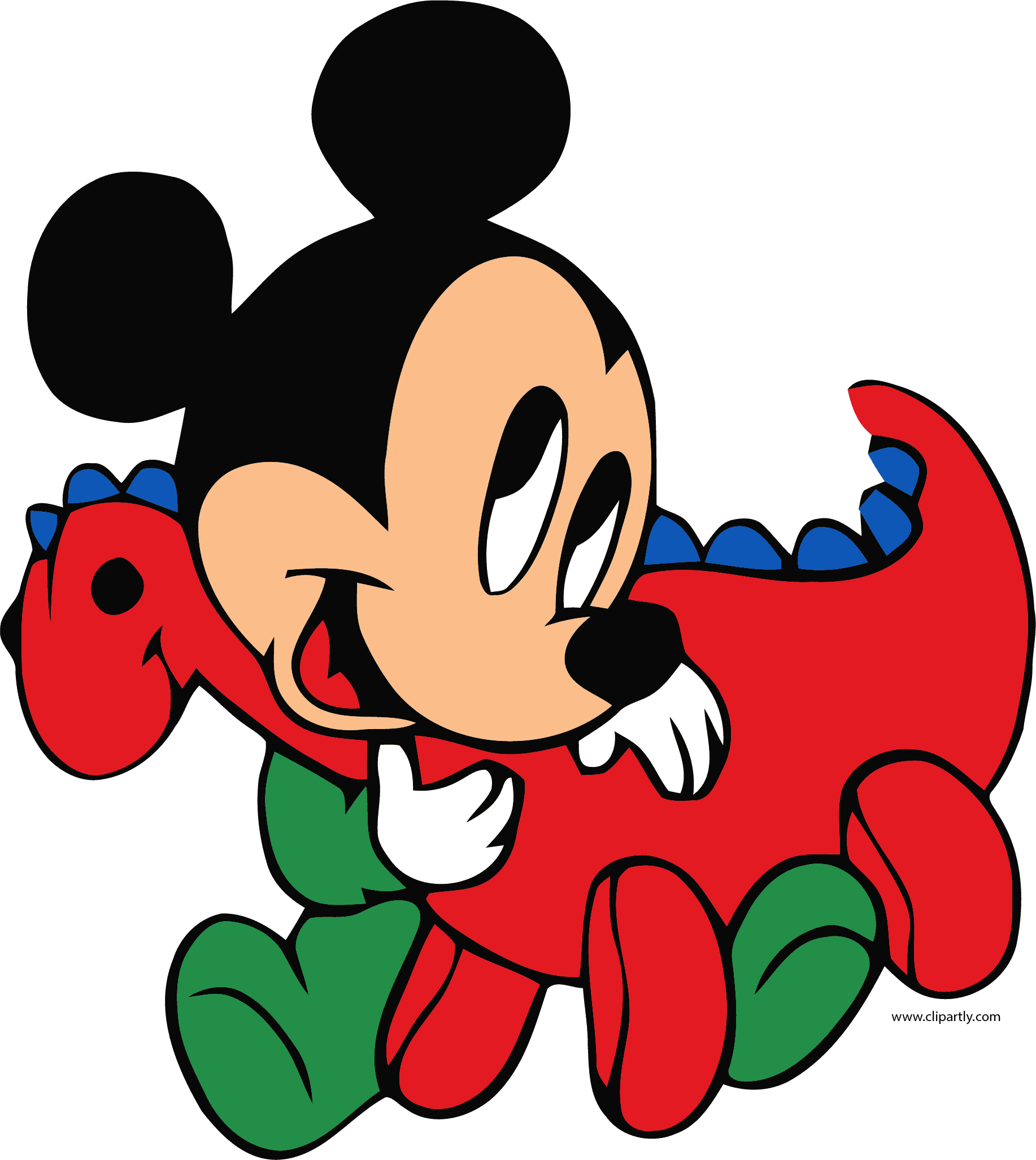Baby Mickey Dinosaur Doll Wallpaper Clipart Png - Baby Mickey Mouse Red - Transparent PNG Free Download | PNGio