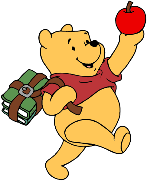 Goofy Winnie The Pooh Going To School - Mickey Mouse Pooh Cartoon - Transparent PNG Free Download | PNGio