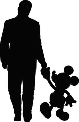 Mickey Head Silhouette Png Banner Freeuse - Walt Disney And Mickey Mouse Silhouette - Transparent PNG Free Download | PNGio