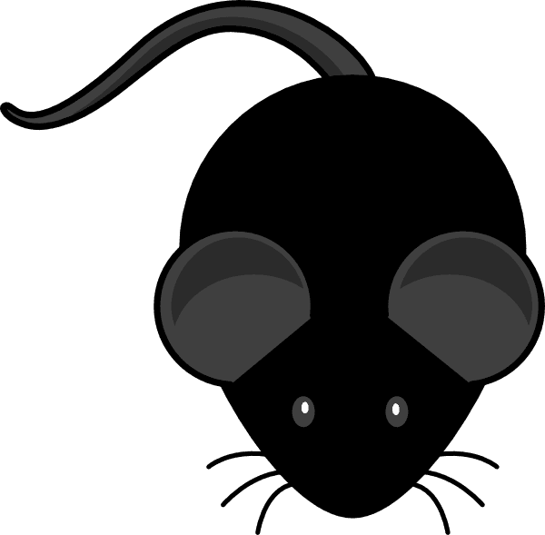 Miss Kate Cuttables - Black Mouse Clipart - Transparent PNG Free Download | PNGio