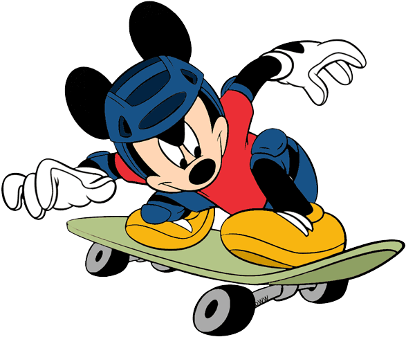 Disney Skateboarding Clip Art Disney Clip Art Galore - Mickey Mouse Skateboard - Transparent PNG Free Download | PNGio
