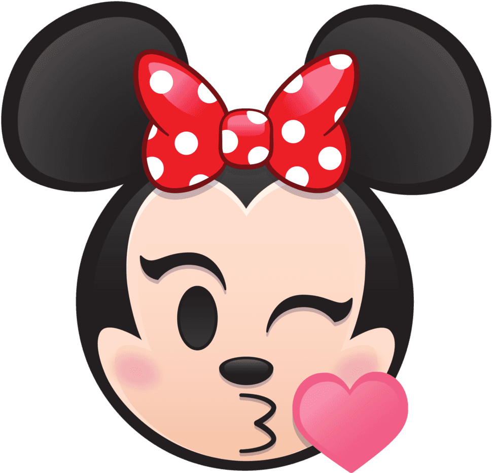 Minnie Kiss - Disney Emoji Minnie Mouse - Transparent PNG Free Download | PNGio