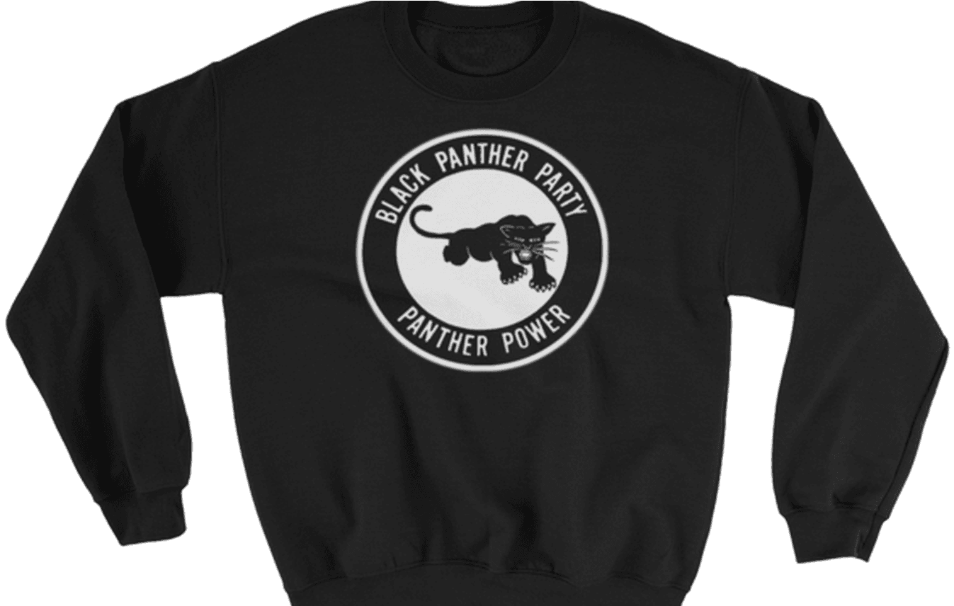 Black Panther Party Original Logo Crewneck Aggravated - Mickey Mouse Amsterdam Shirt - Transparent PNG Free Download | PNGio