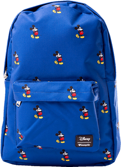 Mickey Mouse Blue Backpack - Transparent PNG Free Download | PNGio