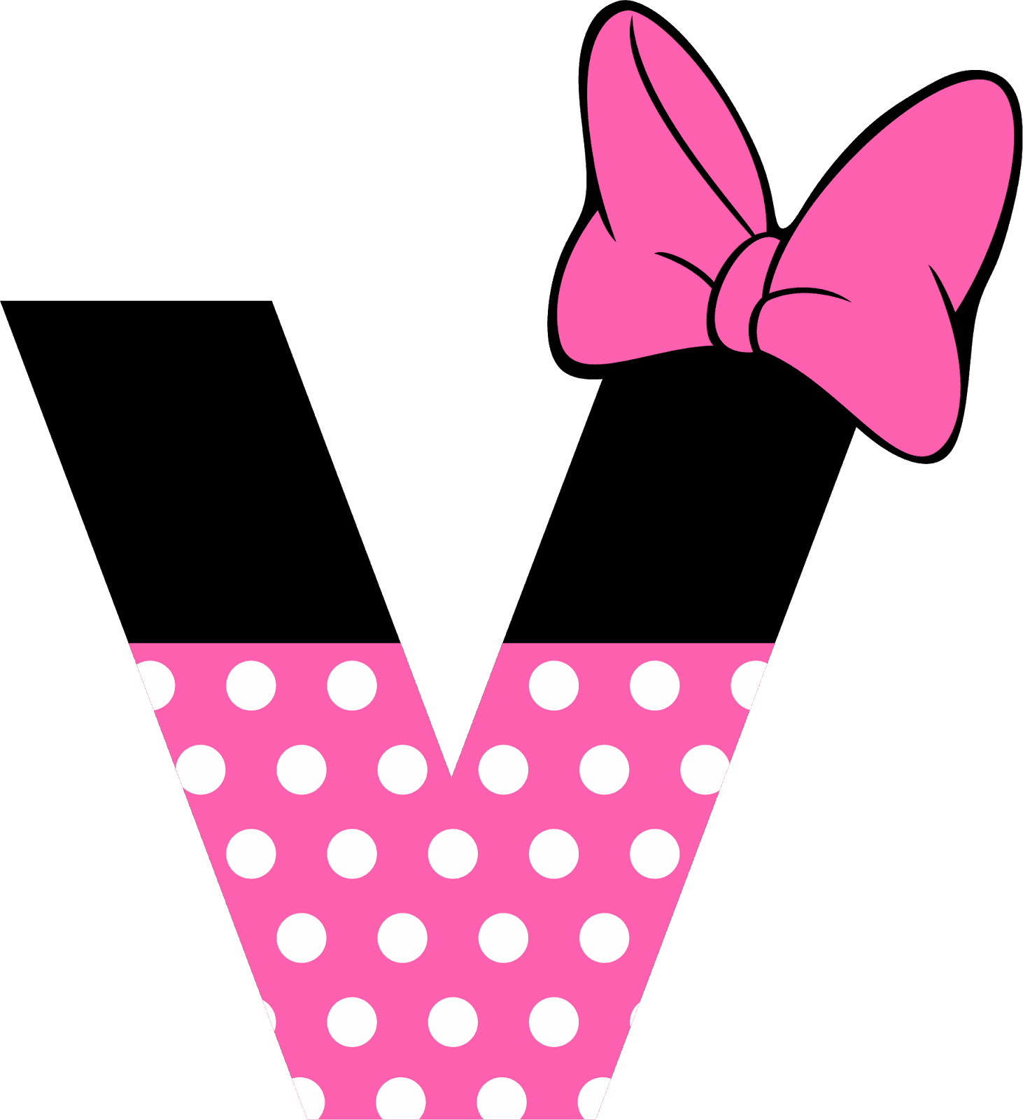 Precioso Alfabeto Tipo Minnie Rosa - Letras De Minnie Mouse - Transparent PNG Free Download | PNGio