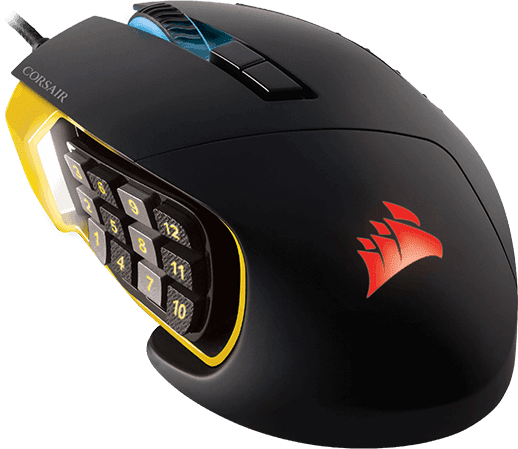 ( - Corsair Scimitar Gaming Mouse Yellow - Transparent PNG Free Download | PNGio