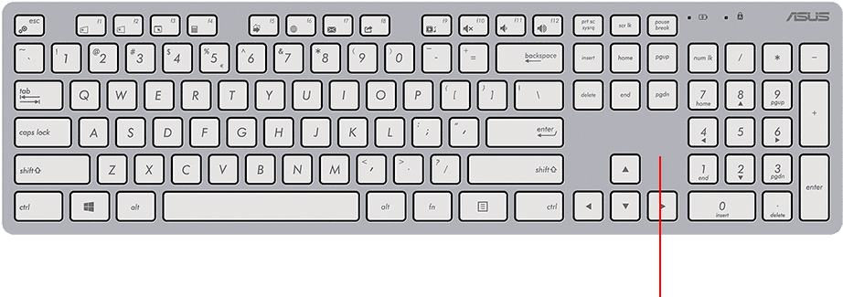 The Low Profile Keyboard Measures An Ultra Thin 11mm - Asus W5000 Wireless Keyboard And Mouse Set - Transparent PNG Free Download | PNGio