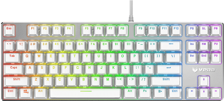 Pennefather V500s/rgb Ice Crystal Backlit Game Mechanical - Computer Mouse And Keyboard - Transparent PNG Free Download | PNGio