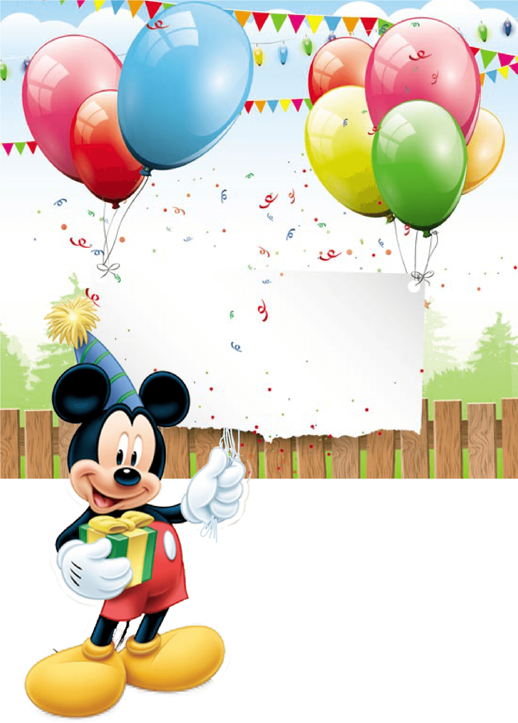 Mickey Mouse Party Cartoon - Transparent PNG Free Download | PNGio