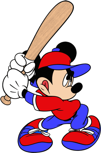 Mickey Mouse Baseball Batter - Mickey Baseball - Transparent PNG Free Download | PNGio
