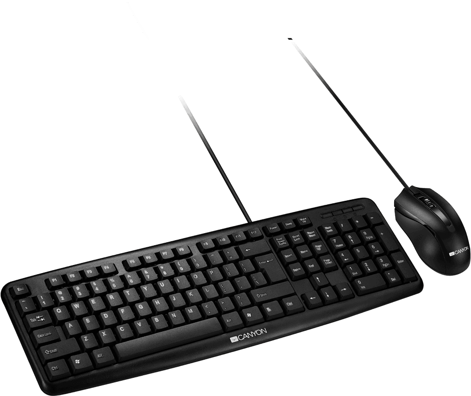 Classic Wired Combo Set - Computer Keyboard Transparent Background - Transparent PNG Free Download | PNGio