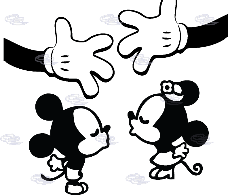 The Gallery For > Mickey Mouse Hands Png - Mickey Minnie Kiss Love - Transparent PNG Free Download | PNGio