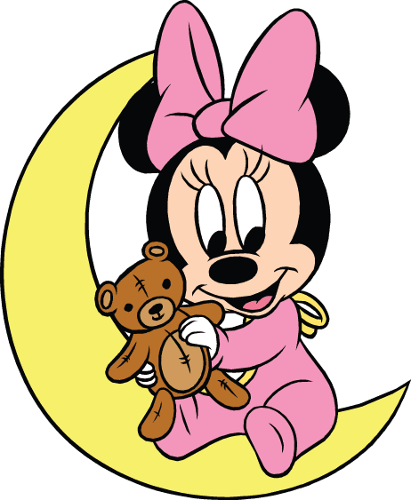 Baby Minnie Mouse Vector Download - Disney Baby Minnie Pink Bow 5 Pc Crib Bedding Set - Transparent PNG Free Download | PNGio