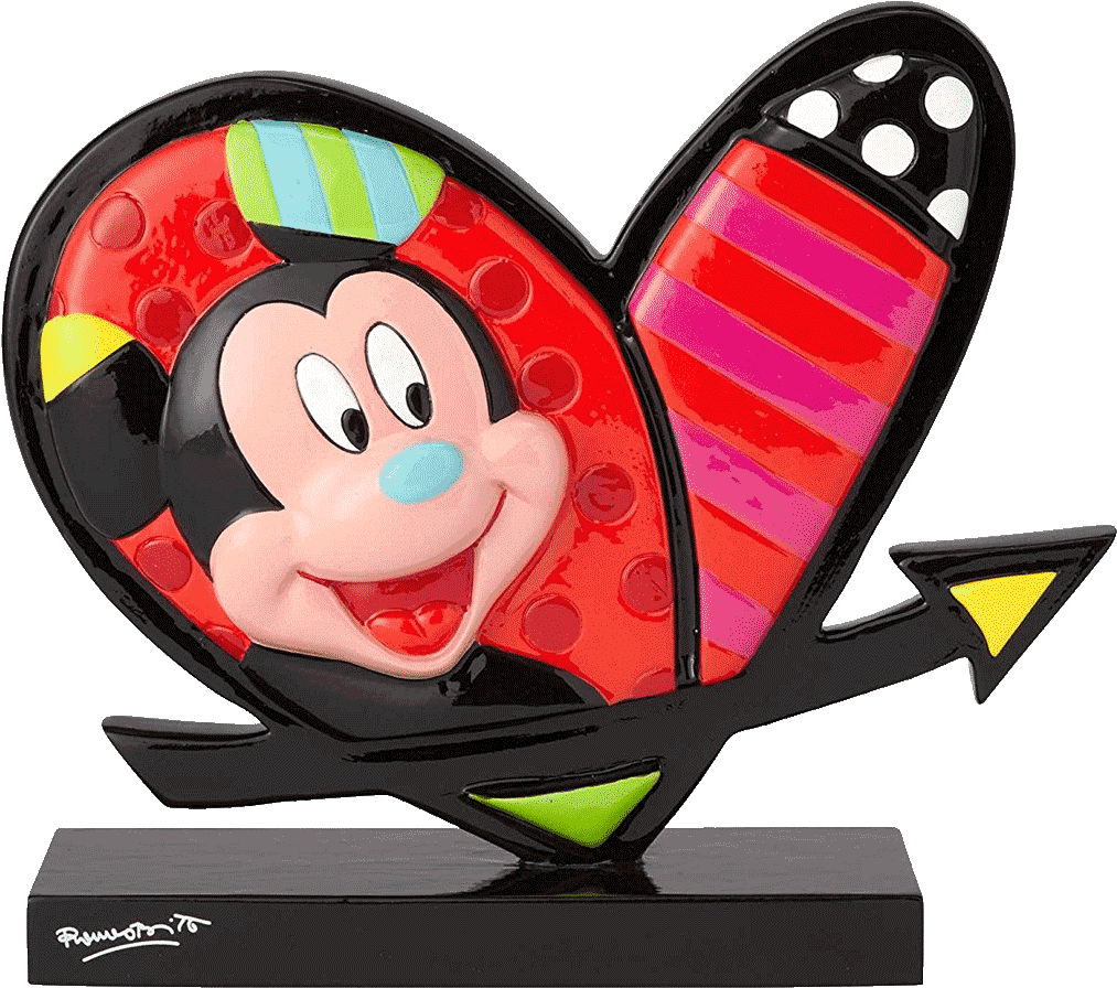 Mickey & Minnie Mouse Heart - Mickey Minnie Heart By Britto - Transparent PNG Free Download | PNGio