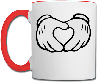 Mickey Mouse Hands Heart - Mickey Hand Heart - Transparent PNG Free Download | PNGio