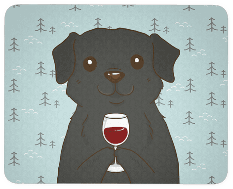 Black Labrador Retriever Drink Wine Mouse Pad, Lab - Dog - Transparent PNG Free Download | PNGio