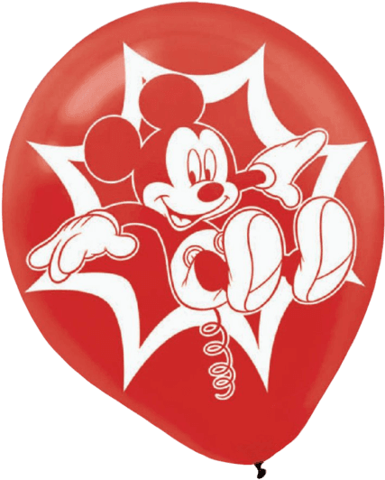 Mickey Mouse Printed Latex Balloons - 12ct Disney Mickey Mouse Printed Latex Balloons Birthday - Transparent PNG Free Download | PNGio