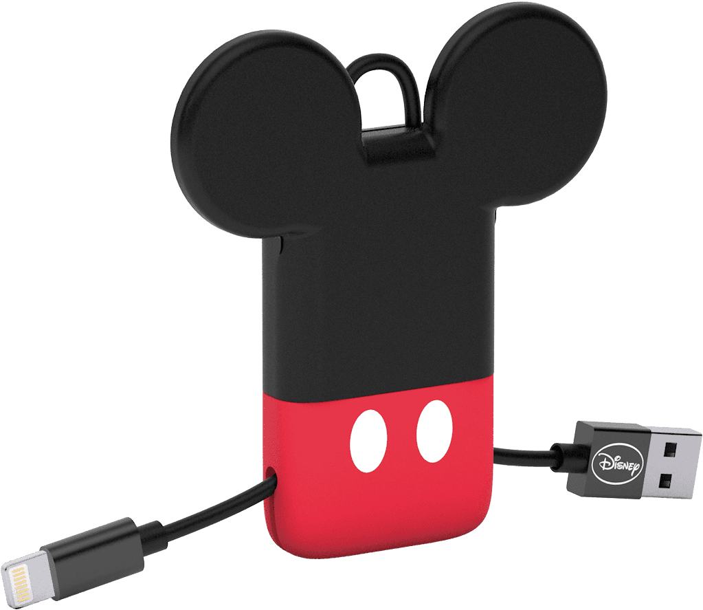 Disney Mickey Mouse Keyline Lightning Cable 22cm - Transparent PNG Free Download | PNGio