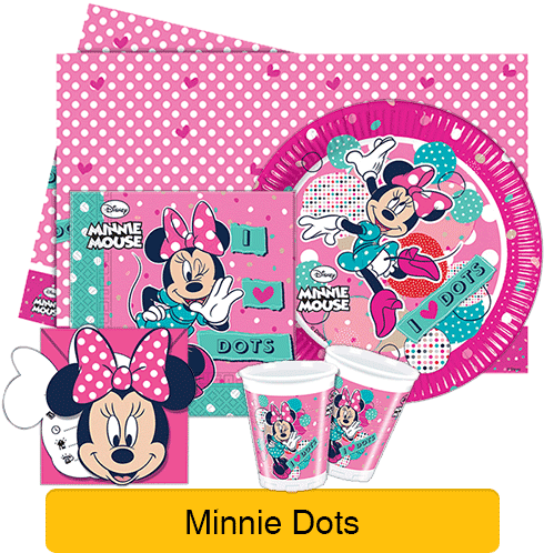Minnie Mouse Party Supplies - 8 Disney's Minnie Mouse Funky Pink Dots Party Paper - Transparent PNG Free Download | PNGio