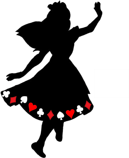 Disney Mickey Mouse, Tags, Scrap, Alice In Wonderland, - Alice In Wonderland Silhouette - Transparent PNG Free Download | PNGio