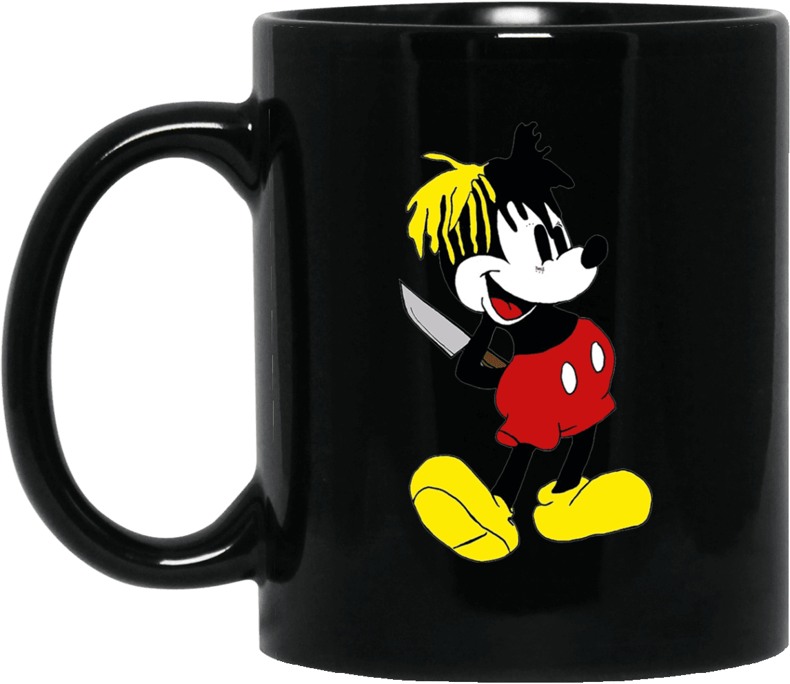 Xxxtentacion Mickey Mouse Mug - Blank Black Mug - Transparent PNG Free Download | PNGio