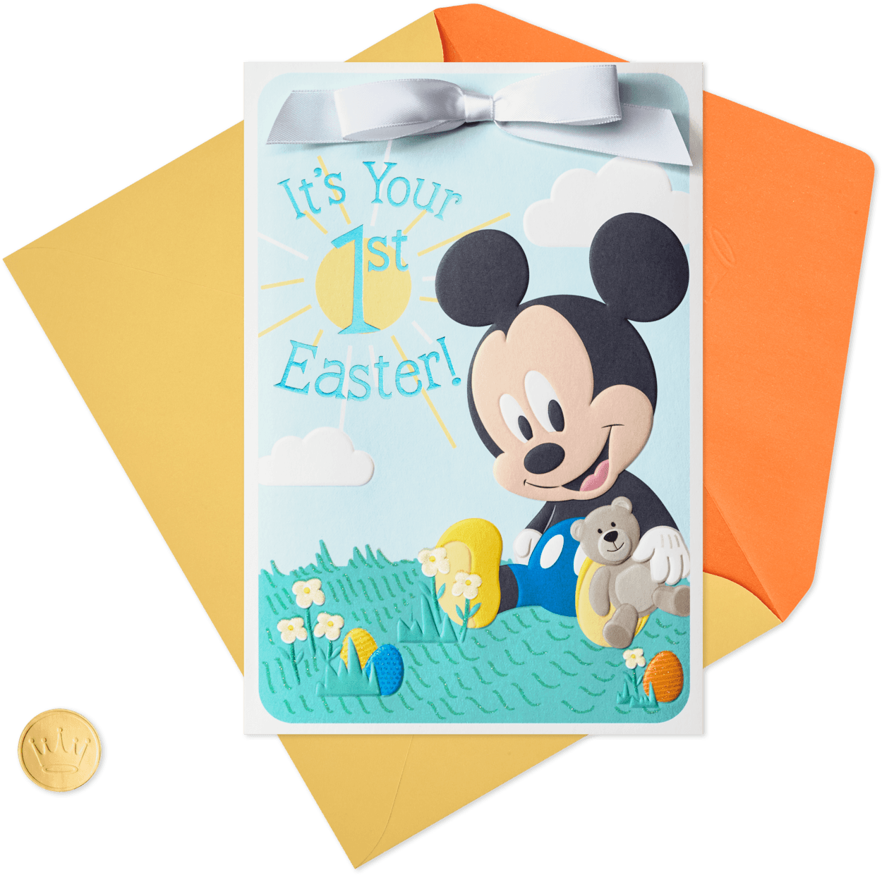 Disney Mickey Mouse First Easter Card For Baby - Cartoon - Transparent PNG Free Download | PNGio