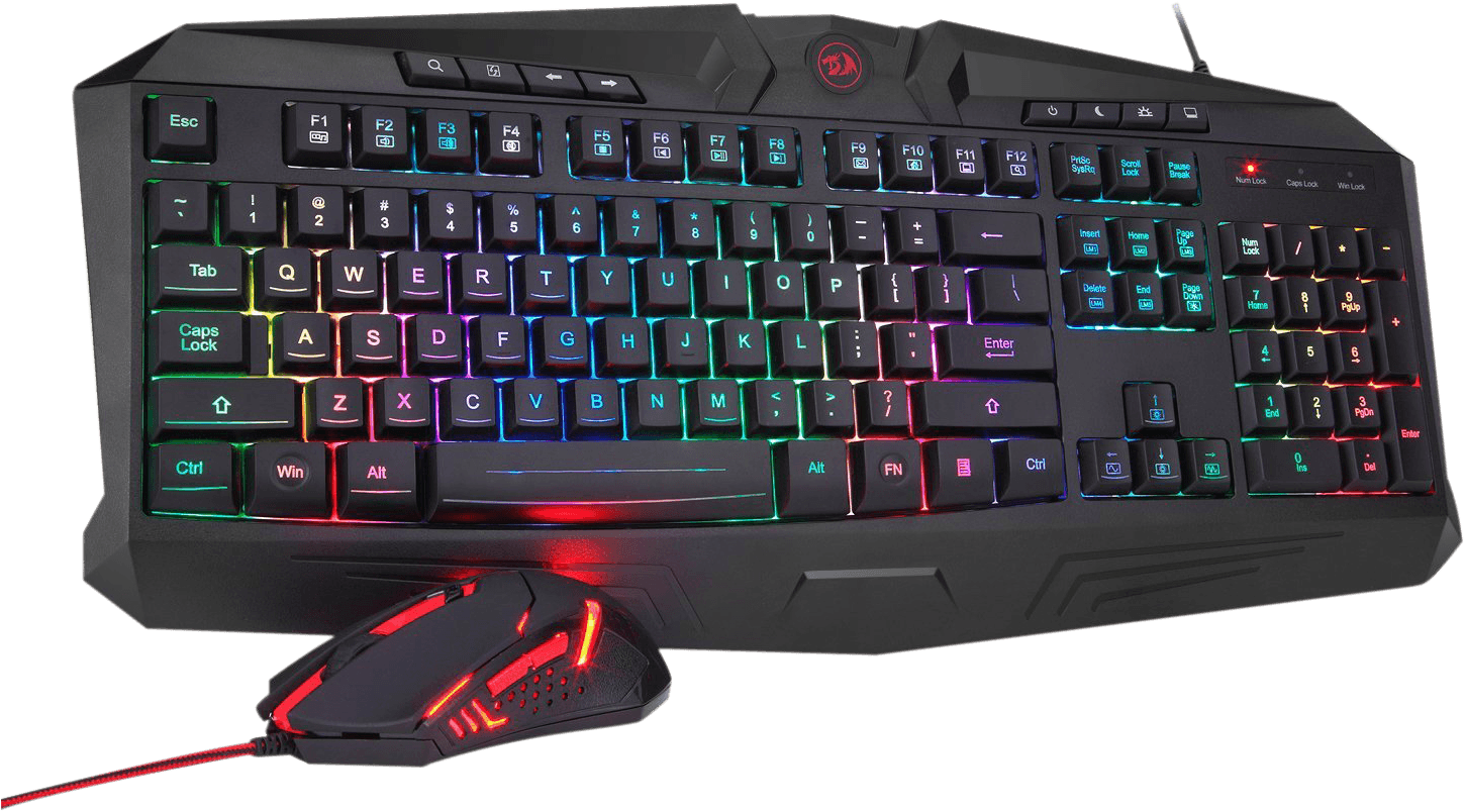 Redragon S101 Gaming Keyboard Mouse Combo, Rgb Led - Transparent PNG Free Download | PNGio