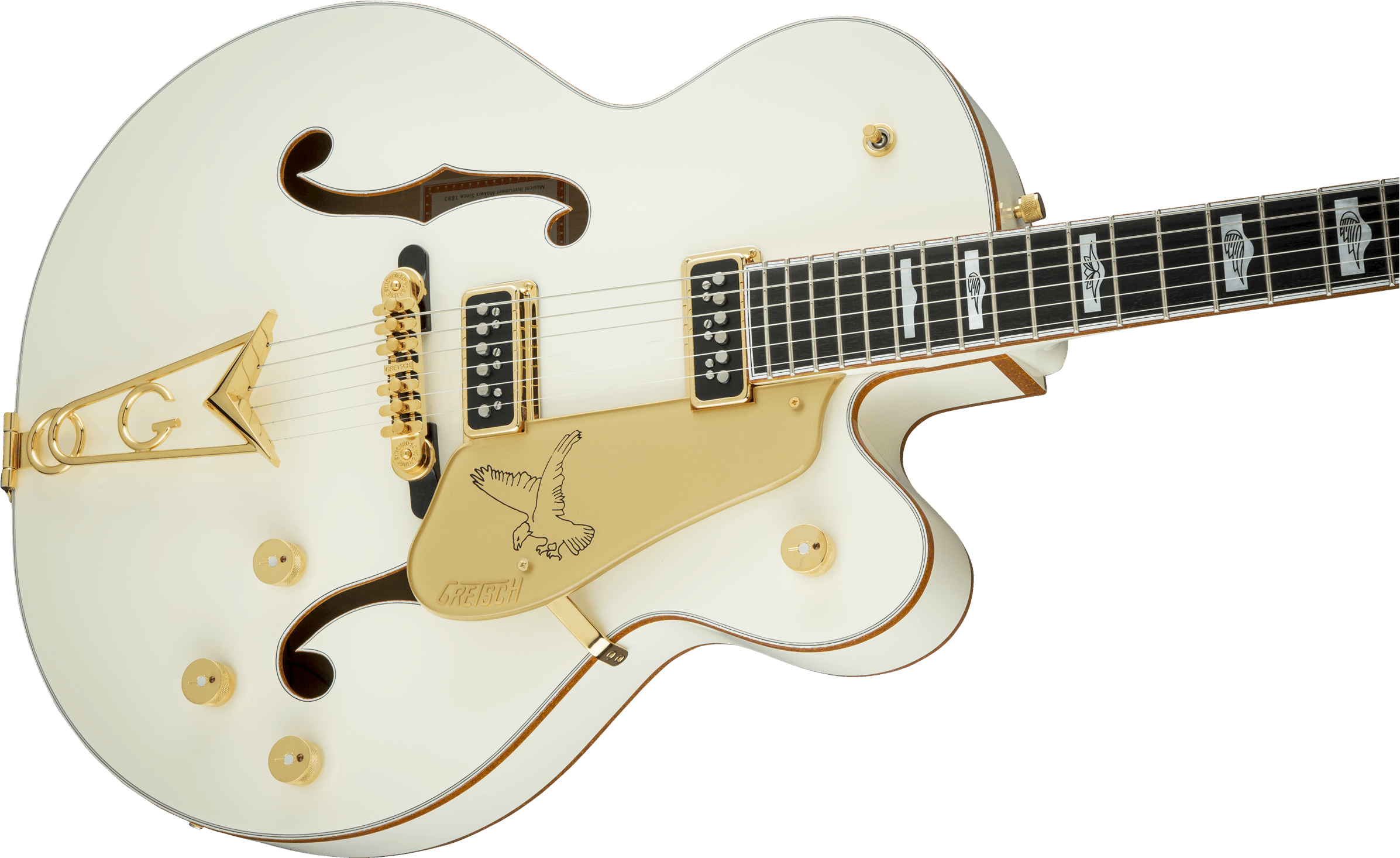 G6136-55 Vintage Select Edition '55 Falcon™ Hollow - Gretsch G6136 '55 Vintage Select White Falcon, Vintage - Transparent PNG Free Download | PNGio