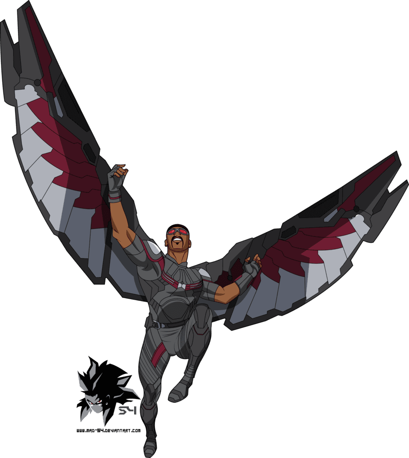 Sam Wilson Aka Falcon Mcu By Mad-54 - Bruce Timm Art 2017 - Transparent PNG Free Download | PNGio