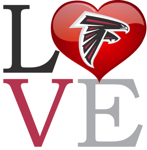 Womens Atlanta Falcons Love Sleeveless Racerback Tank - Falcons Vs Cowboys Logo - Transparent PNG Free Download | PNGio