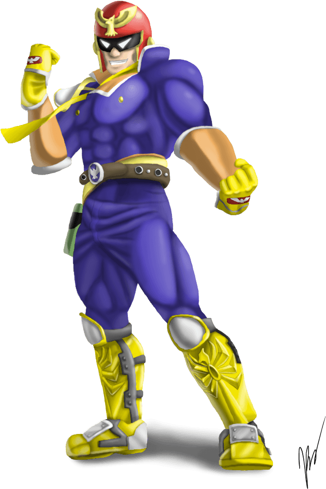 Captain Falcon By Emilykiwi - Super Smash Bros Captain Falcon - Transparent PNG Free Download | PNGio