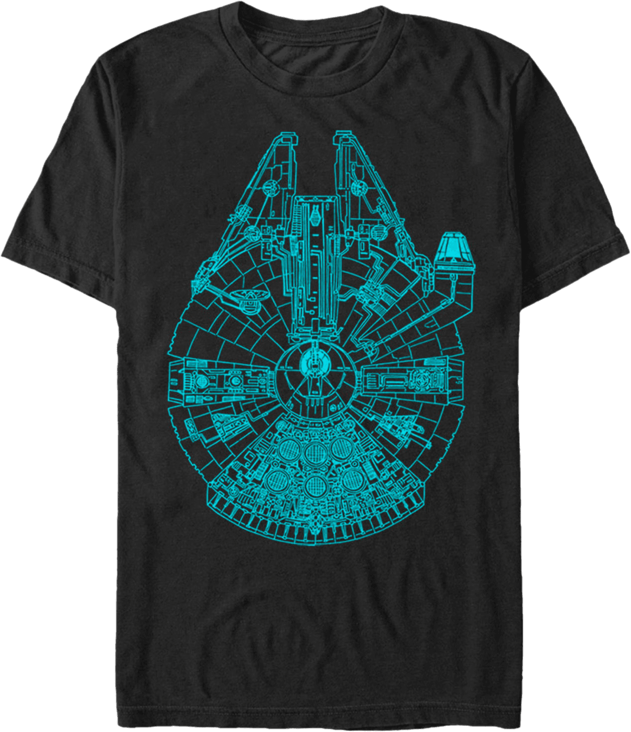 Blue Millennium Falcon Shirt - Star Wars Millennium Falcon T Shirt - Transparent PNG Free Download | PNGio