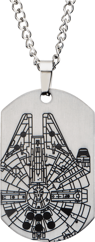 Millennium Falcon Dog Tag Necklace - Transparent PNG Free Download | PNGio