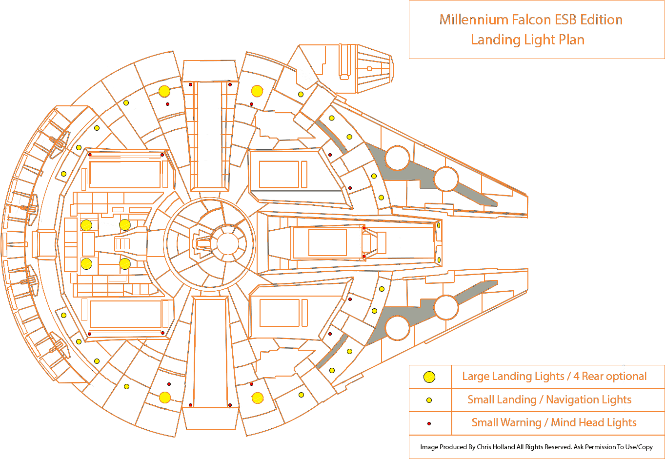 In The Lighting Set There Are 5 Different Sets Of Lights - Millennium Falcon Landing Light - Transparent PNG Free Download | PNGio